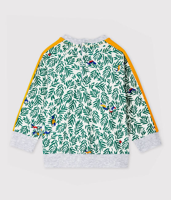 Sweatshirt imprimé en côte bébé garçon blanc MARSHMALLOW/blanc MULTICO