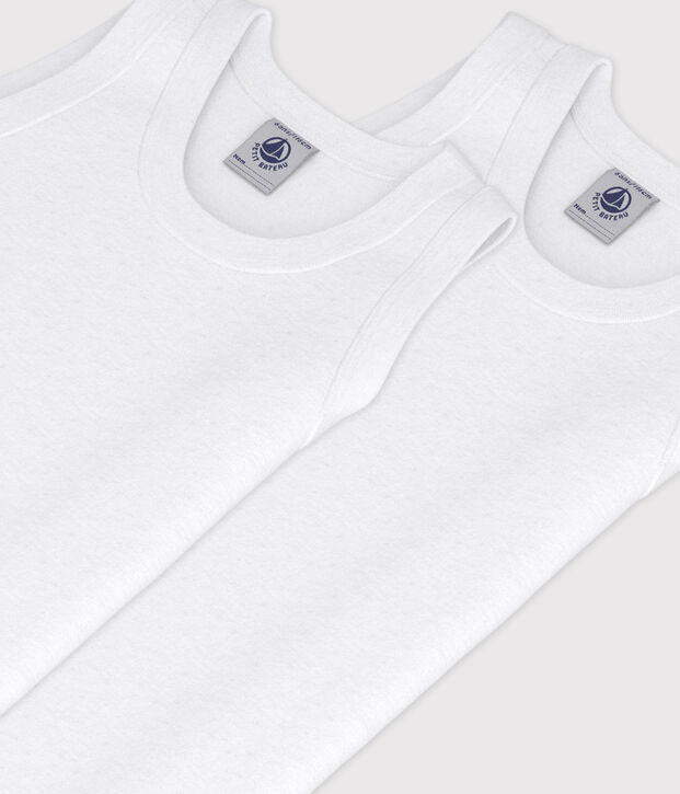 Lot de 2 d&eacute;bardeurs blancs petit gar&ccedil;on multicouleur