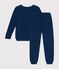Pyjama uni en bouclette éponge grattée enfant bleu INCOGNITO
