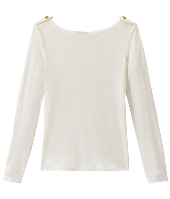 T-shirt femme en lin blanc LAIT