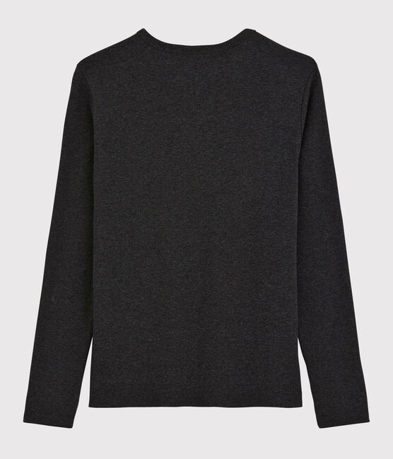T-shirt col V iconique en coton Femme gris CITY CHINE