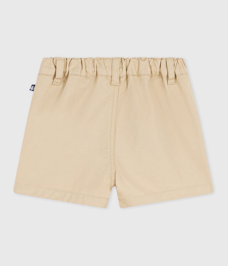 Short b&eacute;b&eacute; en coton uni beige SANDER