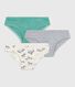 Lot de slips enfant en coton imprimé zèbres