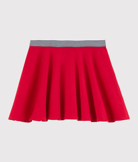 Jupe en maille enfant fille rouge TERKUIT