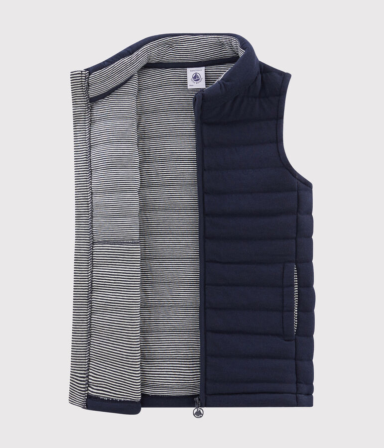 Blouson sans manche enfant mixte bleu