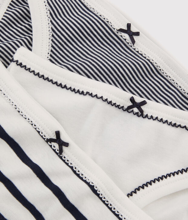 Lot de 3 culottes ray&eacute;es petite fille multicouleur