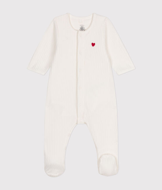 BODYJAMA UNISEX EN VELOURS blanc MARSHMALLOW