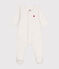BODYJAMA UNISEX EN VELOURS blanc MARSHMALLOW