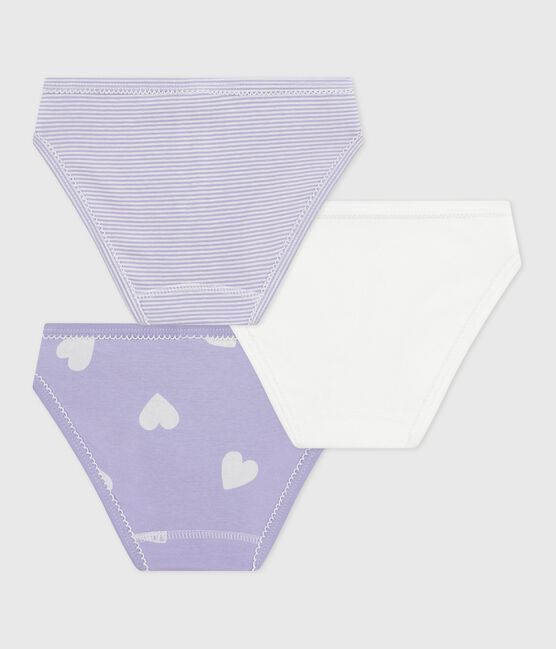 Lot de culottes enfant en coton imprimé cœurs variante 1