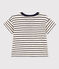 Tee-shirt manches courtes en jersey flammé bébé blanc AVALANCHE/bleu SMOKING