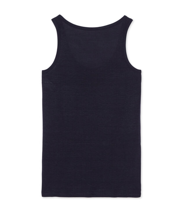 D&eacute;bardeur femme en lin bleu