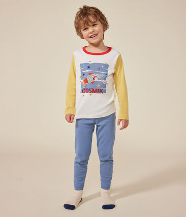 Pyjama en coton  uni motif espace enfant