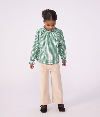 Pantalon wide leg enfant en velours
