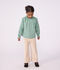 Pantalon wide leg enfant en velours beige clair