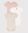 Lot de 3 bodies manches courtes en coton uni bébé variante 1