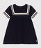 Robe style marin en coton bio bébé bleu SMOKING