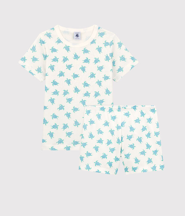 Pyjacourt petite fille-petit gar&ccedil;on en coton blanc/multicouleur