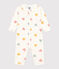 Pyjama bébé sans pieds coeurs multicolores en coton blanc MARSHMALLOW/blanc MULTICO