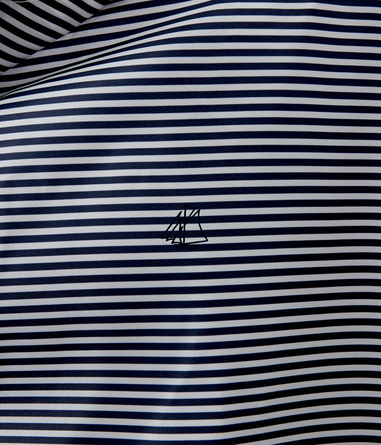 Coupe-vent court mixte bleu/blanc