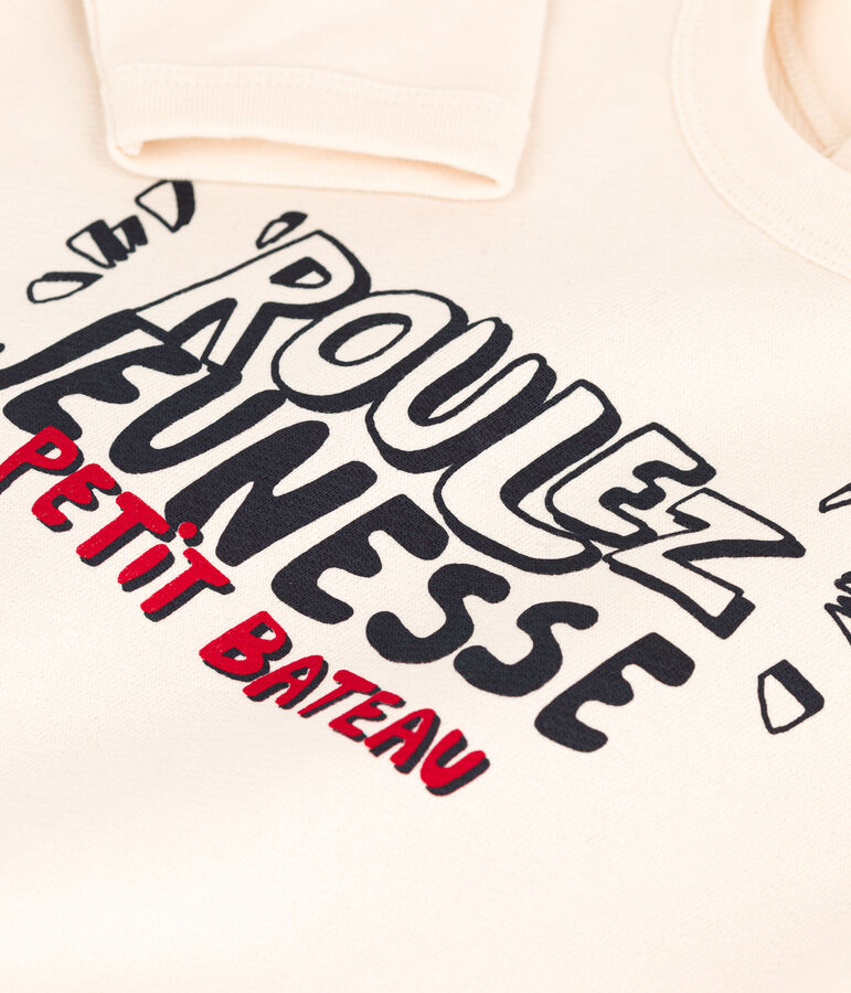 Sweatshirt b&eacute;b&eacute; en coton &eacute;cru AVALANCHE