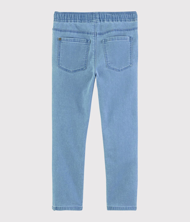 Pantalon en molleton denim enfant gar&ccedil;on bleu