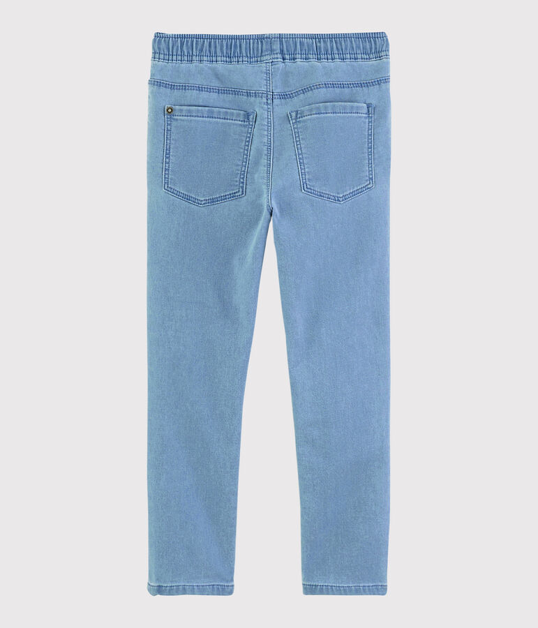 Pantalon en molleton denim enfant gar&ccedil;on bleu DENIM CLAIR