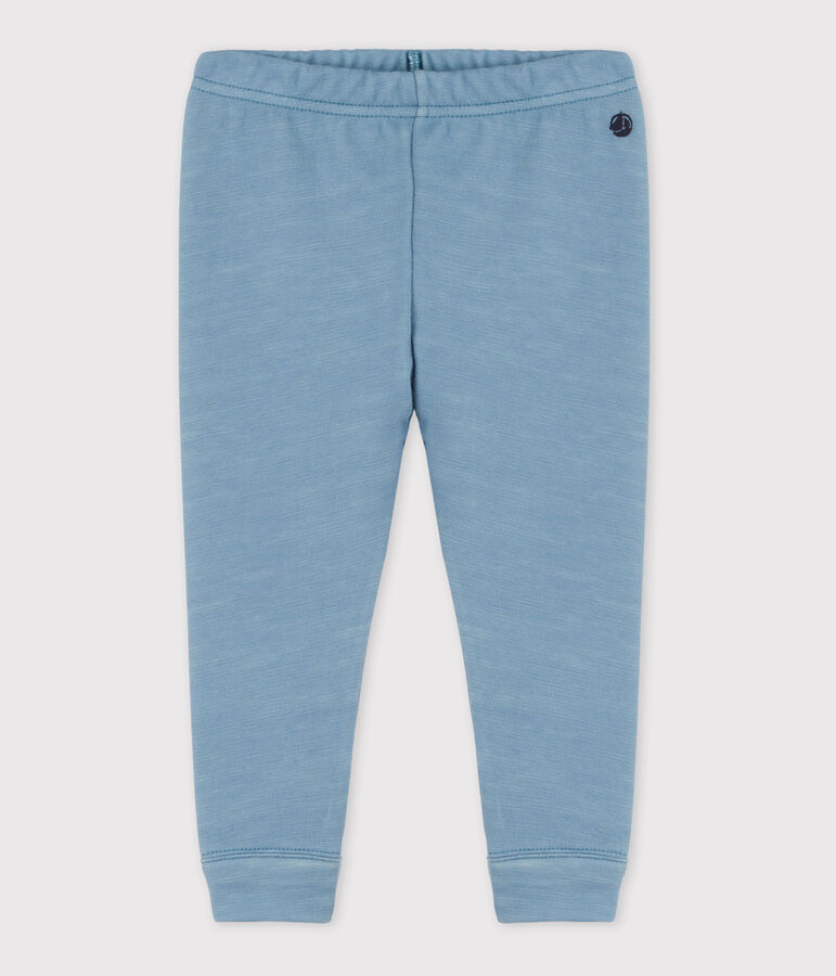 Legging b&eacute;b&eacute; en jersey laine et coton bleu