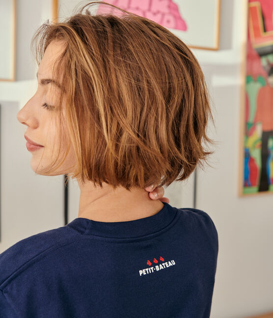 T-shirt Femme/Homme bleu SMOKING
