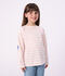 Marini&egrave;re enfant en coton &agrave; rayures rose/rose