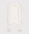 Bodyjama imprimés mini cœurs en tubique bébé blanc MARSHMALLOW/blanc MULTICO