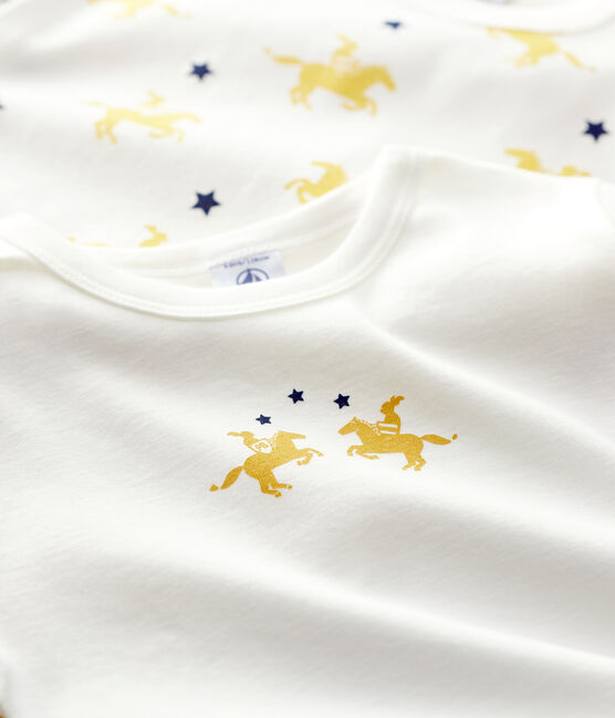 Lot de 2 tee shirts manches longues imprimé chevaliers petit garçon en coton variante 1