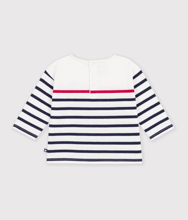 Marini&egrave;re b&eacute;b&eacute; en coton blanc/multicouleur