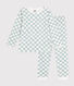 Pyjama en coton imprimé damier enfant