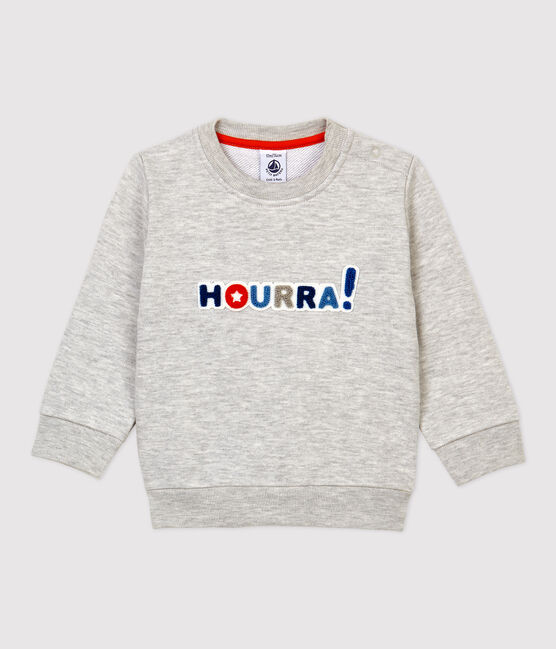 Sweatshirt en molleton bébé. gris BELUGA CHINE