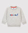 Sweatshirt en molleton bébé. gris BELUGA CHINE