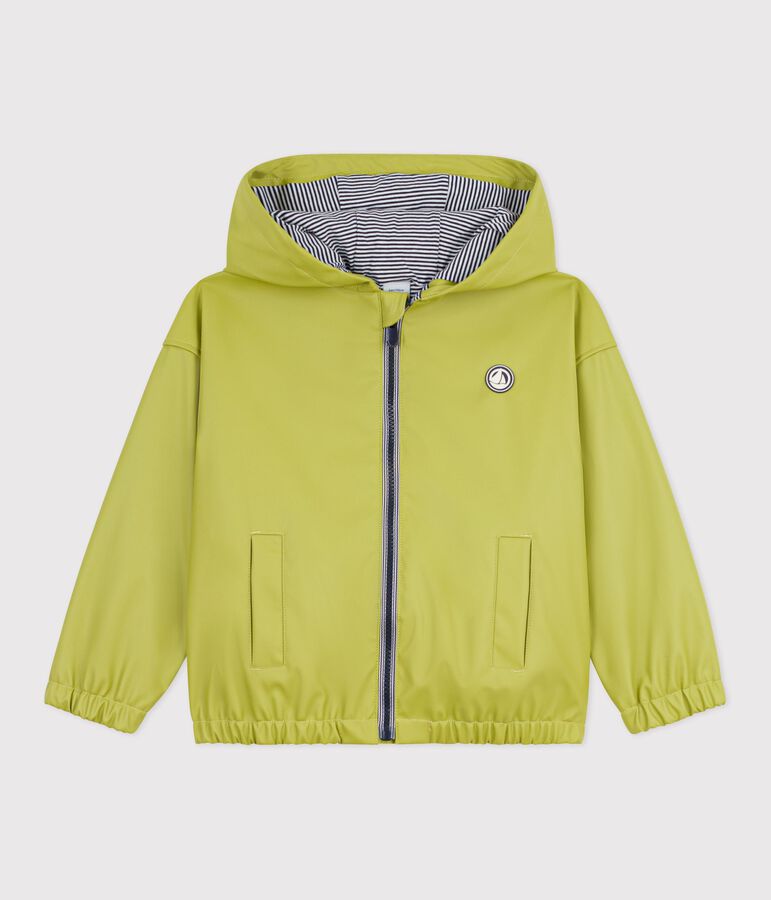 Blouson enfant en PU uni vert MOSS