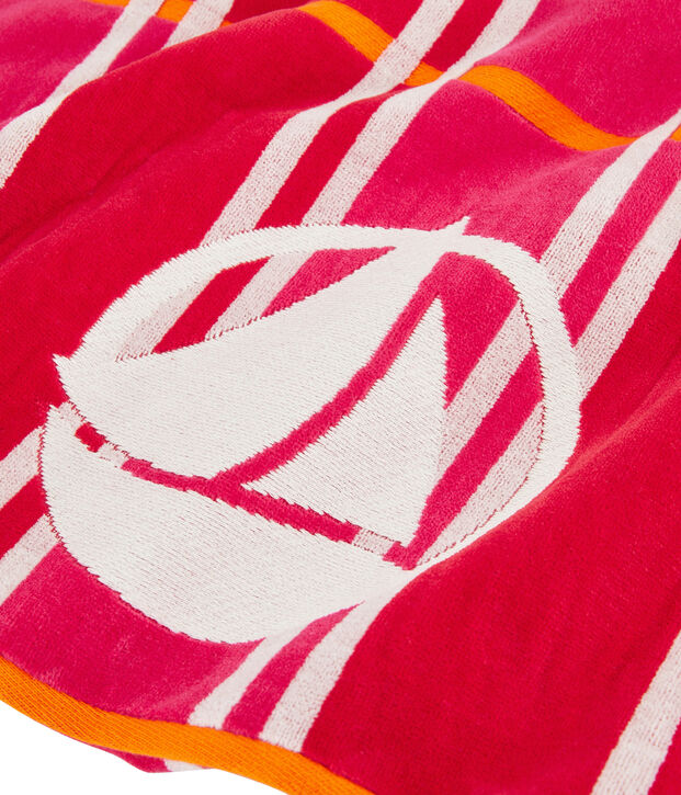 Serviette de plage rose/multicouleur