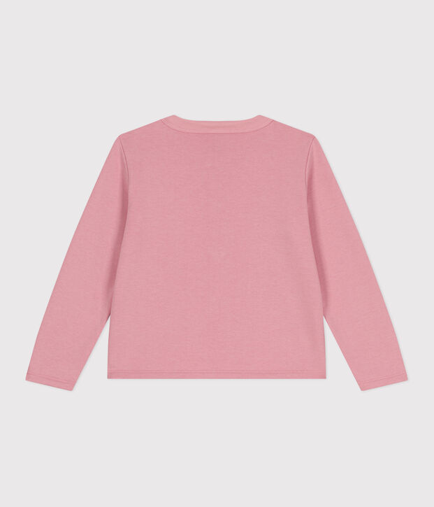 Cardigan enfant en molleton uni rose