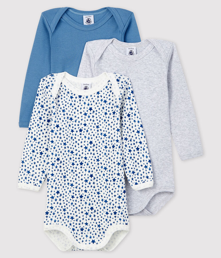 Lot de 3 bodies manches longues b&eacute;b&eacute; gar&ccedil;on variante 1