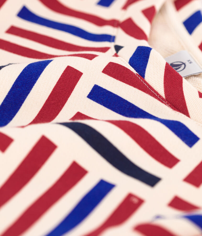 Tee-shirt LE BOXY en coton Femme &eacute;cru/rouge/multicouleur