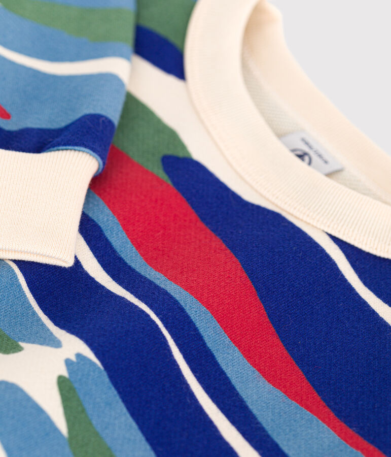 Sweatshirt en molleton enfant gar&ccedil;on rouge AVALANCHE/ AURORA