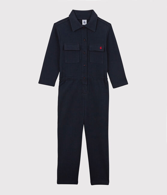 Combinaison en coton imprimée enfant fille bleu SMOKING