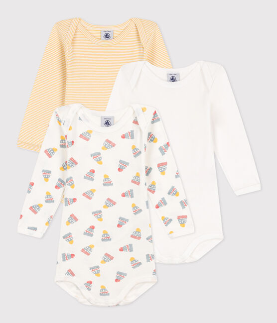 Lot de 3 bodies manches longues bébé en coton variante 1