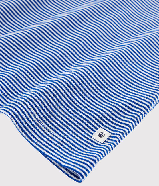 Pyjama milleraies bleu petit garçon en coton bleu SURF/blanc MARSHMALLOW