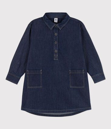 Robe manches longues en denim enfant fille