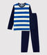 Pyjama rayé garçon en velours