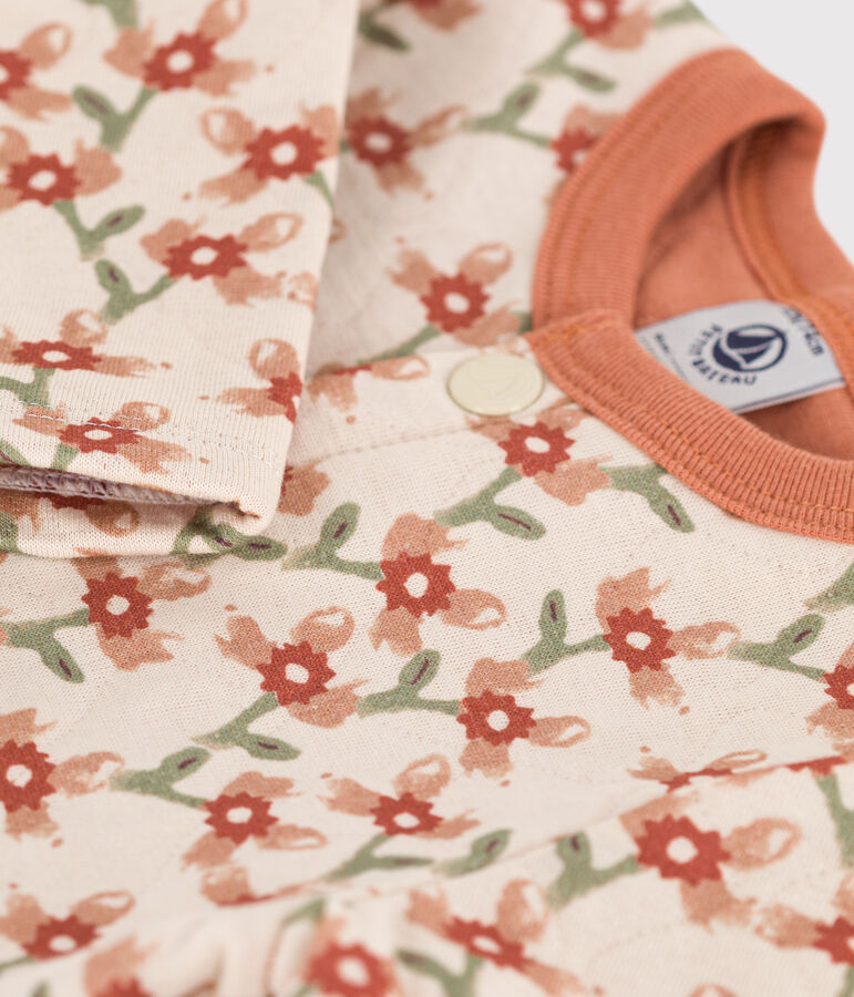 Cardigan en tubique matelass&eacute; imprim&eacute; b&eacute;b&eacute; blanc AVALANCHE/ MULTICO