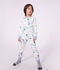 Pyjama enfant en molleton imprim&eacute; dragons blanc/multicouleur