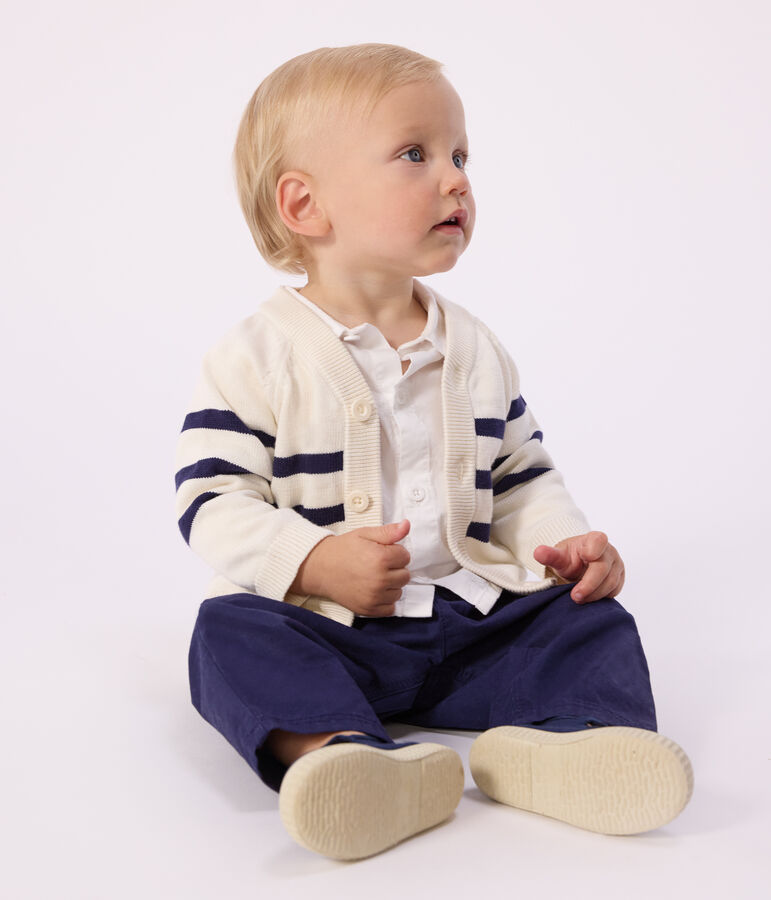 Pantalon b&eacute;b&eacute; en serge uni bleu SOIR