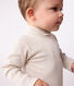 Body bébé col roulé en coton uni